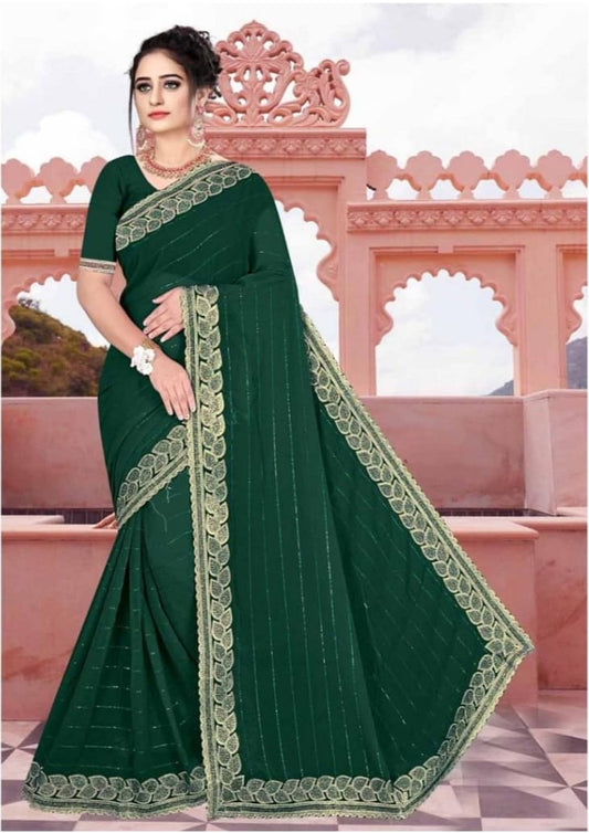 Eye-catching multicolor printed saree, ideal for casual and festive wear.
