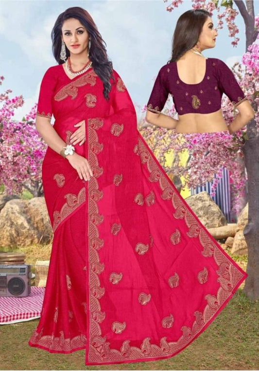 Blended silk cotton saree with softness and elegance, suitable for various occasions.
