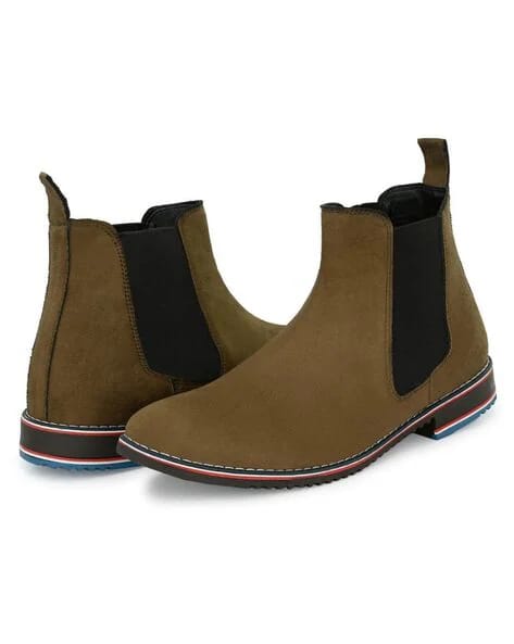 Chelsea Style Men’s Ankle Boot - Olive