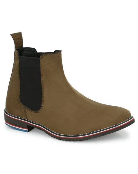 Chelsea Style Men’s Ankle Boot - Olive