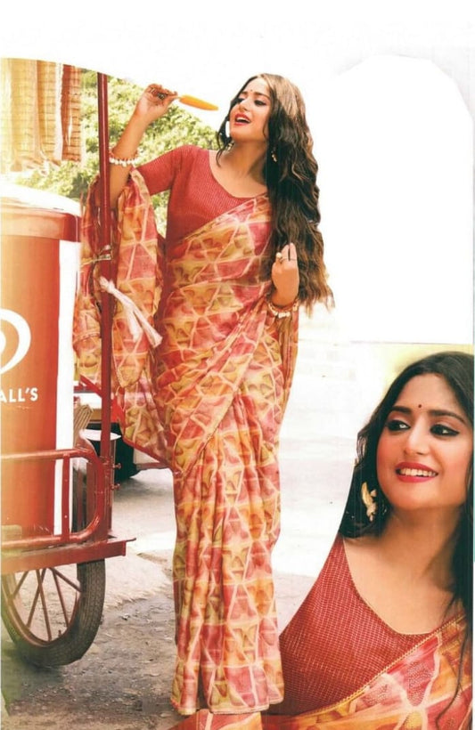 Handspun Khadi cotton saree, eco-friendly, soft, and perfect for everyday wear.