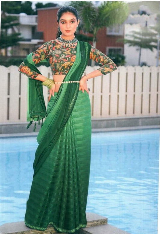 Stunning Zardosi work saree with intricate embroidery and a regal touch.