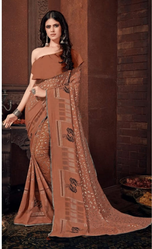 Gorgeous wedding silk saree with intricate embroidery and a regal look for brides.

